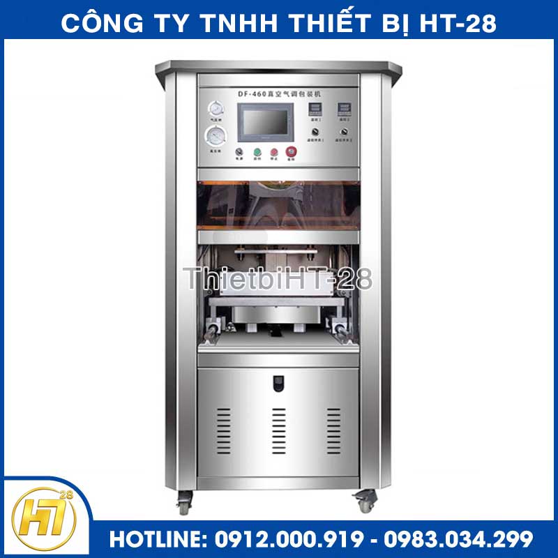 Máy Dán Màng Khay Tự Động Có Bơm Khí DF-460